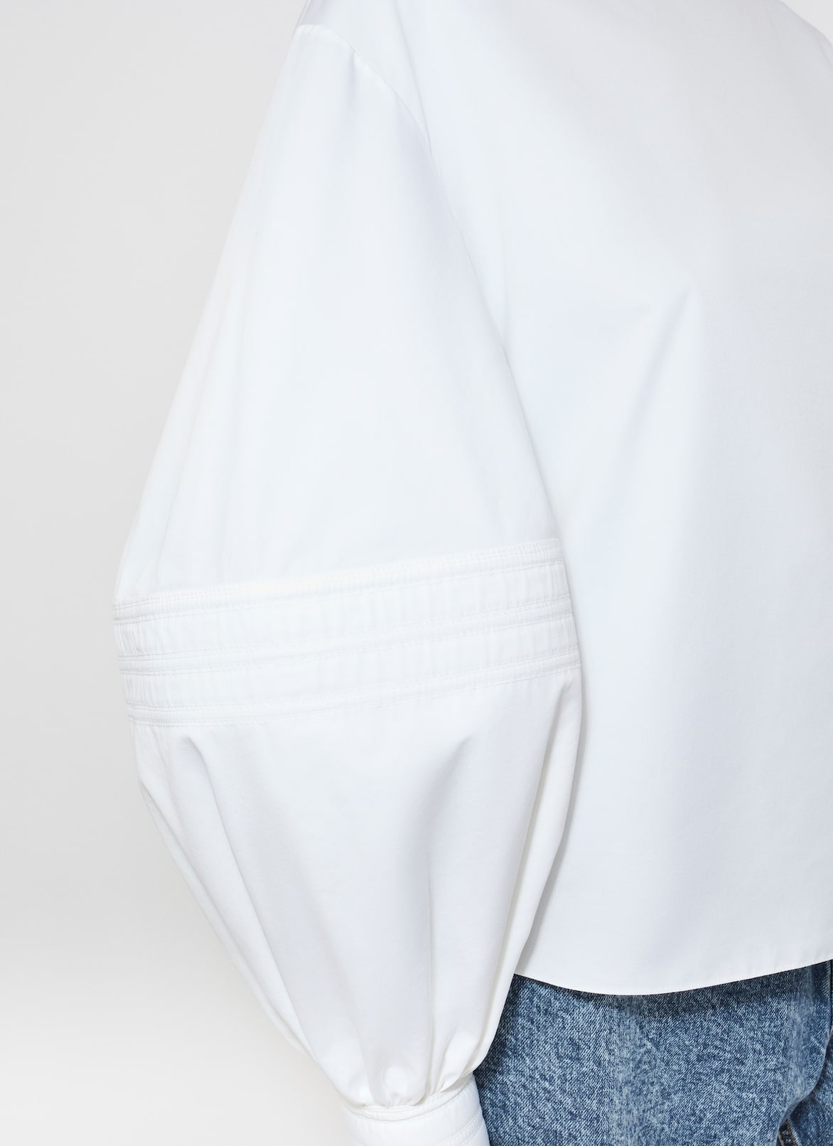 POPLIN BALLOON BLOUSE ALAÏA WHITE POPLIN BALLOON BLOUSE